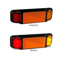 RED/AMBER SIDE MARKER WITH REFLEX REFLECTOR - 38ARM