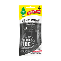 Little Trees Air Freshener Vent Wrap Black Ice 4pk