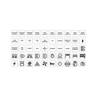 Narva 4WD Sticker Set For Narva Rocker Switches - 63175BL