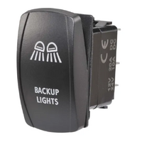 Narva 12/24V Off/On LED Illuminated Sealed Rocker Switch with "Backup Lights" Symbol (Blue) 63230BL