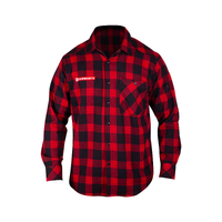 Large Kenworth Unisex Flannelette Shirt - Red