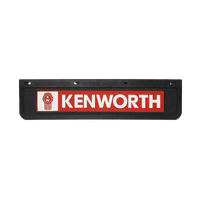 Kenworth Rubber Mudflap 60cm x 15cm Black And Red KCMFRWB6015