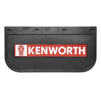 Kenworth Rubber Mudflap 60cm x 30cm Black And Red KCMFRWB6030