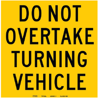 TRP Do Not Overtake Sign 33L Decal 300mm x 300mm