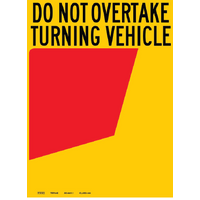 TRP Do Not Overtake 34B Sign RHS DECAL 300 x 400MM