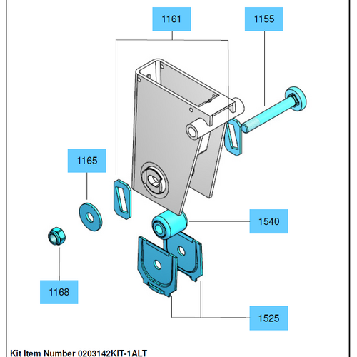 BPW Alignable Tapered sided Bush and pin kit 0203142KIT-1ALT