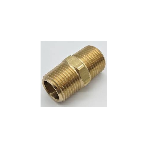 BRASS FITTING PIPE NIPPLE 1/2 X 1/2