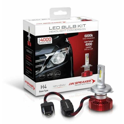 JW Speaker LED H4 Headlight Bulb 6200K Conversion Kit