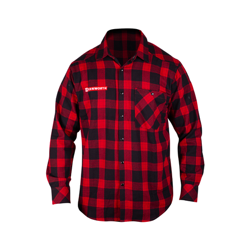 XL Kenworth Unisex Flannelette Shirt - Red