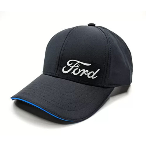 Ford Rubber Weld Logo Black Cap