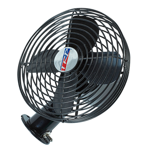 TRP Heavy duty 7" Defrost fan black 12V with swivel base HD10150