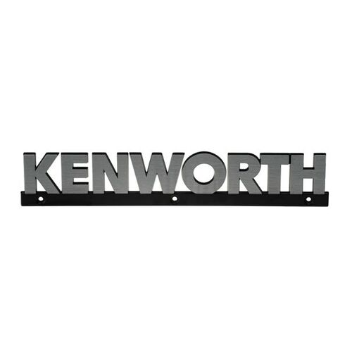 GENUINE KENWORTH Nameplate "KENWORTH" name black and silver