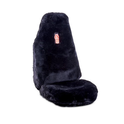 Genuine Kenworth Sheepskin Black Drivers Seatcover to Suit ISRI 6860/870