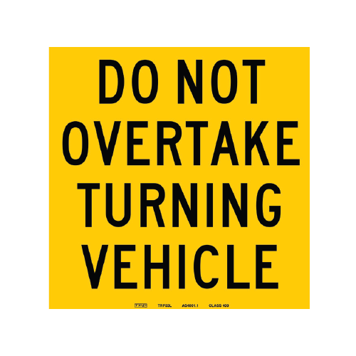 TRP Do Not Overtake Sign 33L Decal 300mm x 300mm